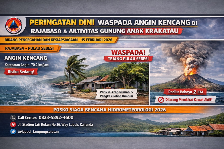 BPBD Lampung Selatan Keluarkan Peringatan Dini